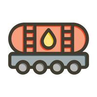 Oil Tank Vector Thick Line Filled Colors Icon For Personal And Commercial Use.