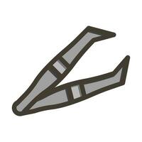 Tweezer Vector Thick Line Filled Colors Icon For Personal And Commercial Use.