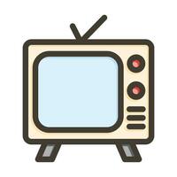 Tv Vector Thick Line Filled Colors Icon For Personal And Commercial Use.