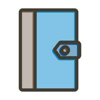 Notebook Vector Thick Line Filled Colors Icon For Personal And Commercial Use.