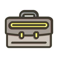 Briefcase Vector Thick Line Filled Colors Icon For Personal And Commercial Use.