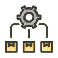 Workflow Vector Thick Line Filled Colors Icon For Personal And Commercial Use.
