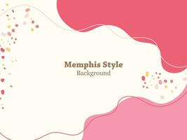 Memphis Style Background Banner Template Design vector