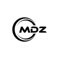 mdz logo diseño, inspiración para un único identidad. moderno elegancia y creativo diseño. filigrana tu éxito con el sorprendentes esta logo. vector