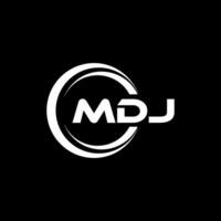 MDJ Logo Design, Inspiration for a Unique Identity. Modern Elegance and Creative Design. Watermark Your Success with the Striking this Logo. vector