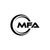 mfa logo diseño, inspiración para un único identidad. moderno elegancia y creativo diseño. filigrana tu éxito con el sorprendentes esta logo. vector