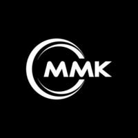 mmk logo diseño, inspiración para un único identidad. moderno elegancia y creativo diseño. filigrana tu éxito con el sorprendentes esta logo. vector
