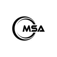 MSA Logo Design, Inspiration for a Unique Identity. Modern Elegance and Creative Design. Watermark Your Success with the Striking this Logo. vector