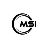 MSI Logo Design, Inspiration for a Unique Identity. Modern Elegance and Creative Design. Watermark Your Success with the Striking this Logo. vector