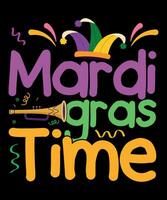 Mardi Gras Time T-shirt vector