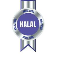 Certified halal food badge stamp, halal food and drink label, Certified halal food badge symbol vector