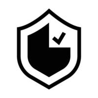 proteger cresta vector icono, proteger cheque marca firmar, aprobado proteccion para tu negocio, solicitud, sitio web, asegurado icono, antivirus diseño elementos silueta, acceso negado vector ilustración