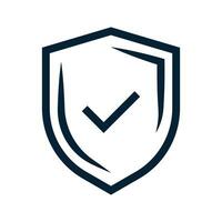 Shield Crest Vector Icon, Shield Check Mark Sign, Approved Protection For Your Business, Application, Website, Secured Icon, Antivirus Design Elements Silhouette, Access Denied Vector Illustration