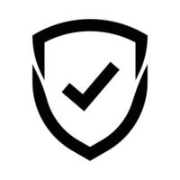 Shield Crest Vector Icon, Shield Check Mark Sign, Approved Protection For Your Business, Application, Website, Secured Icon, Antivirus Design Elements Silhouette, Access Denied Vector Illustration