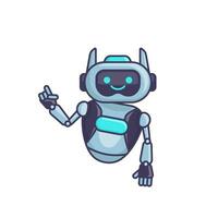 Robot character pose vector illustration. Robot mascot character design