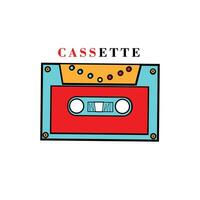 Retro audio cassette vector illustration