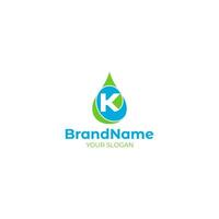 K water and wind logo design vector