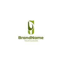 Nine Leaf Logo Design vector