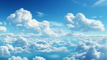 White clouds background on blue sky photo