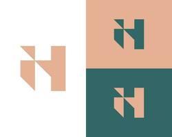 resumen letra h logo diseño modelo vector