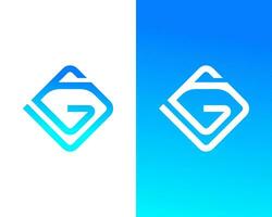 Letter GV simple icon logo design vector