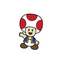 cute illustration designs for the characters in the super mario bros game vector