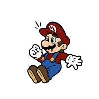 cute illustration designs for the characters in the super mario bros game vector