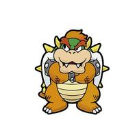 cute illustration designs for the characters in the super mario bros game vector