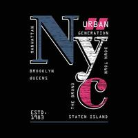 Manhattan nuevo York ciudad, texto marco, gráfico t camisa diseño, tipografía vector, ilustración, casual estilo vector