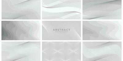 Set of abstract colorful background template vector