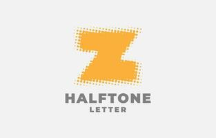 letter Z halftone vector logotype design