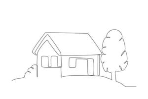 Side view of a simple house vector