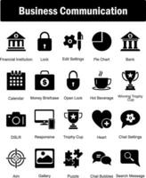 A set of 20 Business icons as financial institution, lock, edit settings vector