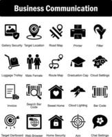 A set of 20 Business icons as gallery security, target location, road map vector