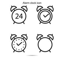 Alarm clock icon, vector illustration.