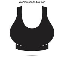 Women sports bra icon, vector illustration.