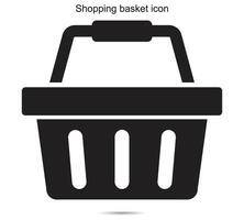 Shopping basket icon vector