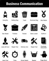 A set of 20 Mix icons as campfire, setting map, trash vector