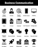 A set of 20 Mix icons as global location, female, search location vector