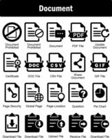 A set of 20 Document icons as document prohibited, document, document vector