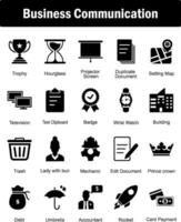 A set of 20 Mix icons as trophy, hourglass, projector screen vector