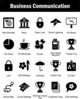 A set of 20 Business icons as web broswer, bank, open lock vector