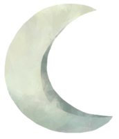 moitié lune aquarelle style png