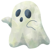 Watercolor Halloween Ghost Hand Draw Painting Style png