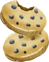 acquerello cioccolato biscotti mano disegnare png