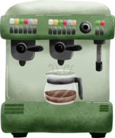 Aquarell Espresso Kaffee Maschine Zeichnung png