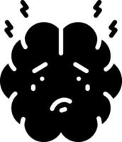 solid icon for anxiety vector