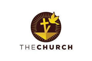 Trendy and Professional letter V church sign Christian and peaceful vector logo design