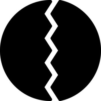 solid icon for crack vector