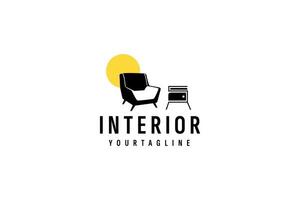 interior logo vector icono ilustración